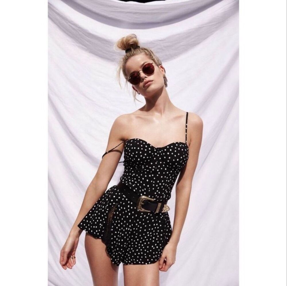 NBD Keep It Moving Polka Dot Romper